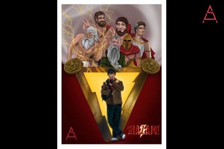 Shazam! Movie Design Contest One Of Winning Illustrations